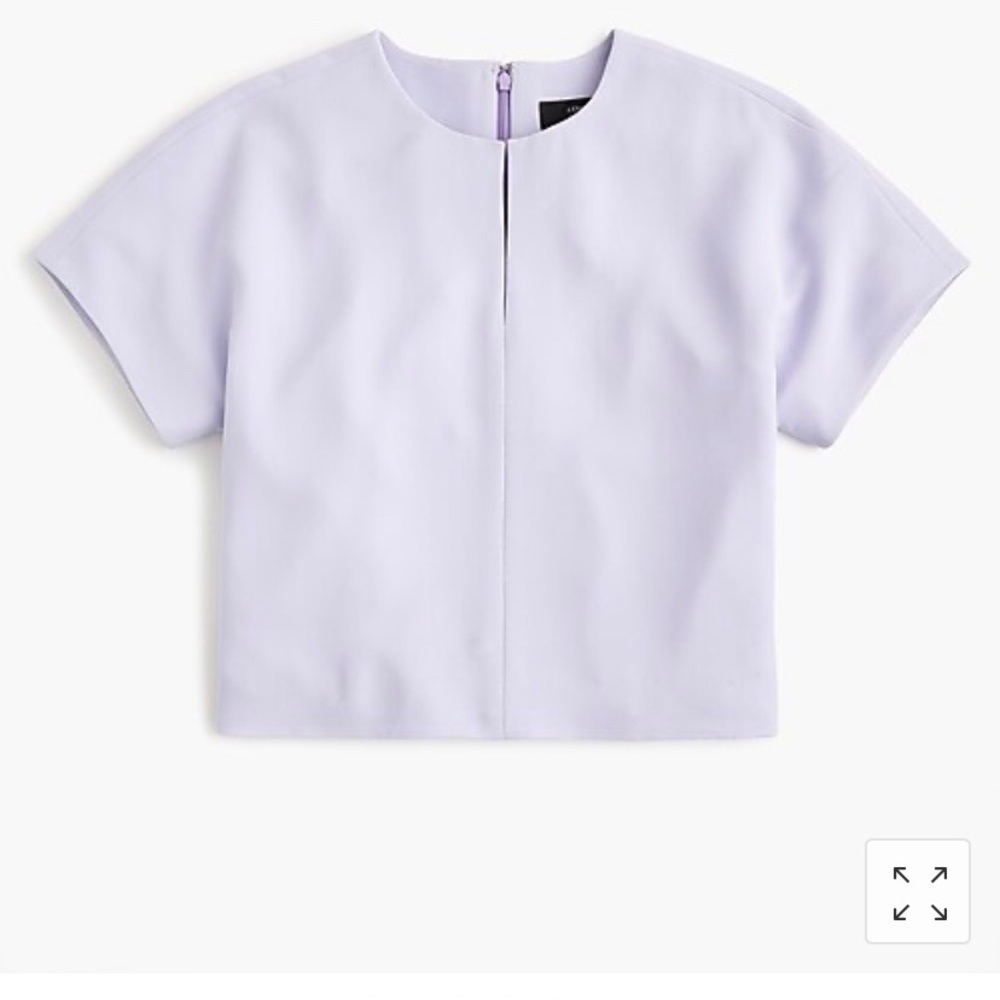 Cropped cap- sleeve top in 365 crepe